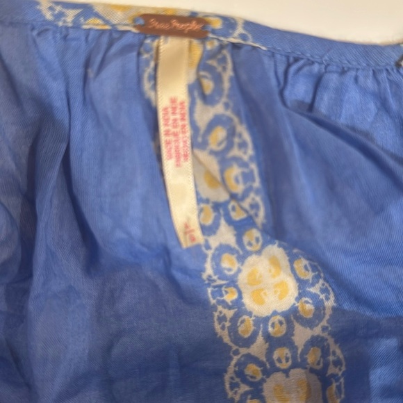 NWOT - Free People Elena Floral Print Top, Women’s. Size: L, blue. Boho. - Picture 4 of 7